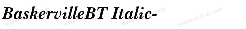 BaskervilleBT Italic字体转换